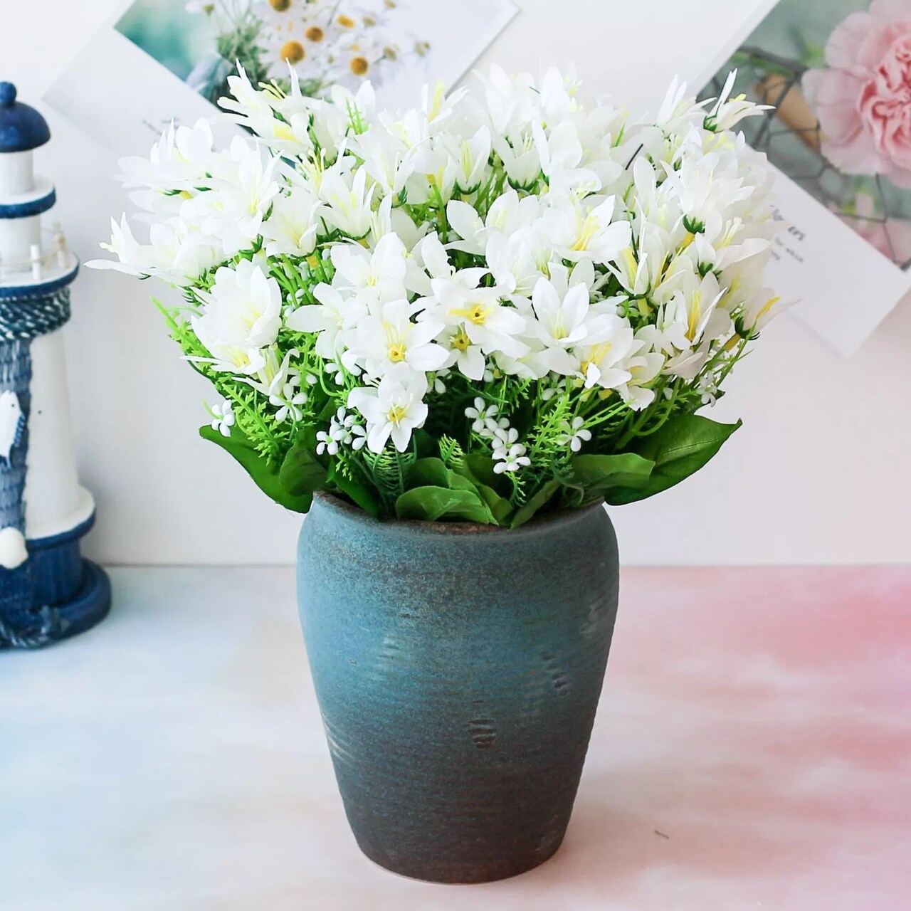 20 Heads Artificial Mini Orchid Outdoor Flower Plant Home Decor